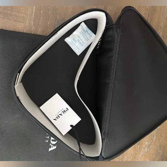 Prada Black and Cream Triangle Pouch - Picture 3 of 3
